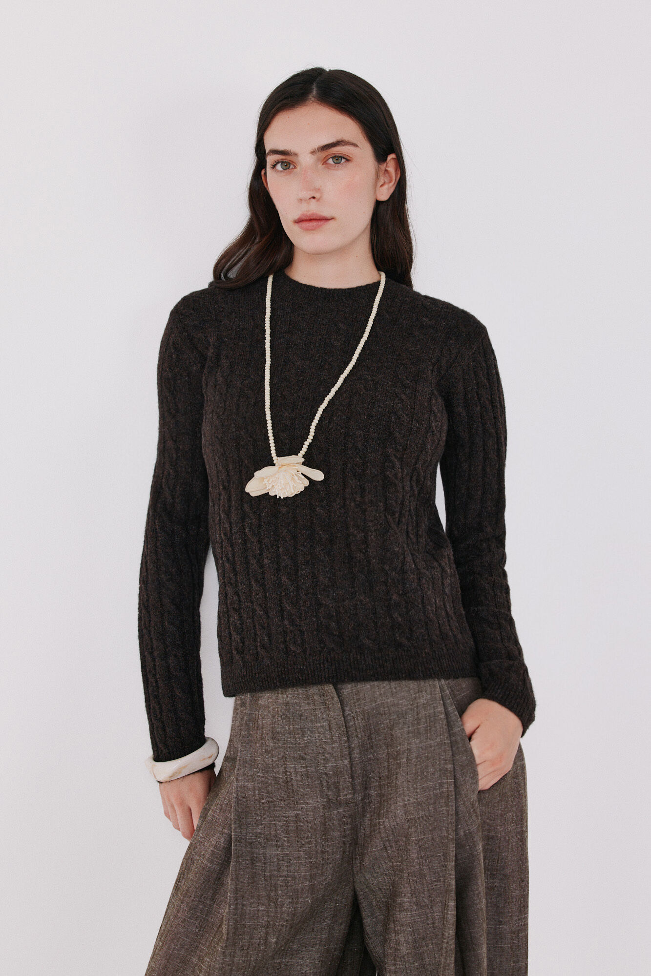 Cortefiel Soft cross<br>- knit jumper