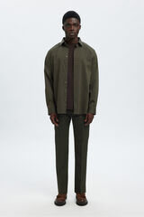Selected Calça de terno slim fit Verde