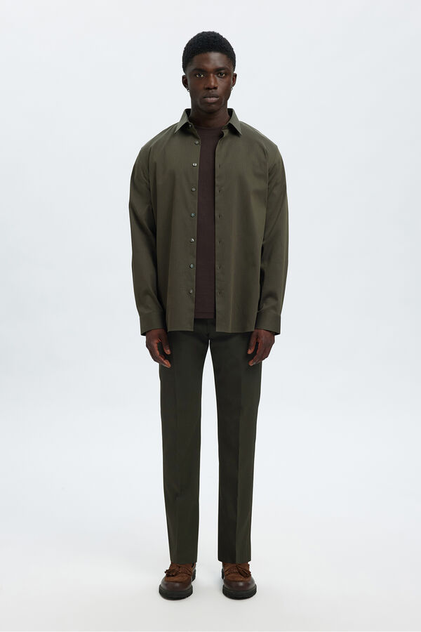 Selected Calça de terno slim fit Verde