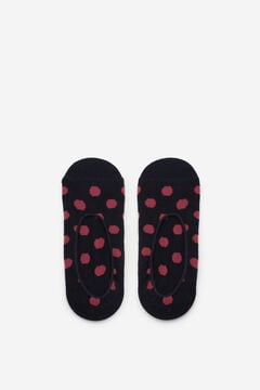 Cortefiel Polka-dot pinkie socks Navy