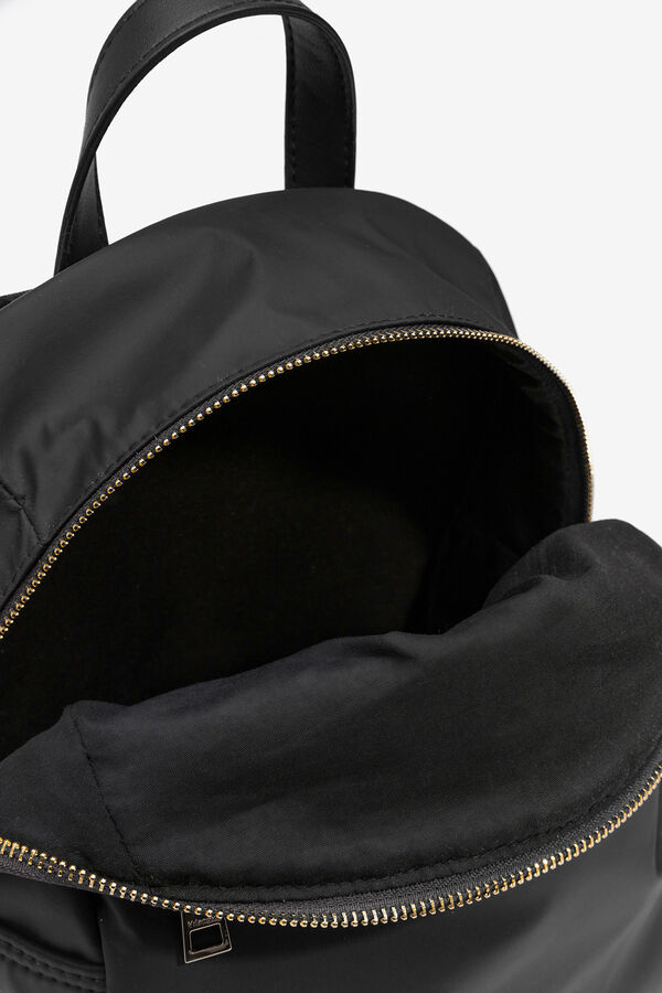 Vilanova Nylon with pocket backpack Black