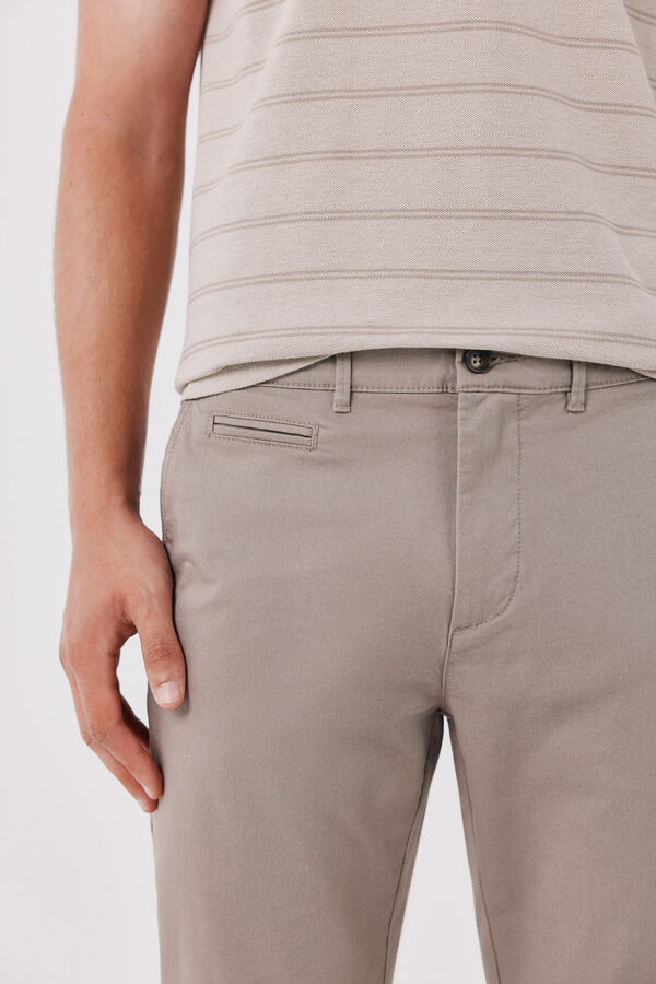Cortefiel Lightweight slim chinos Brown