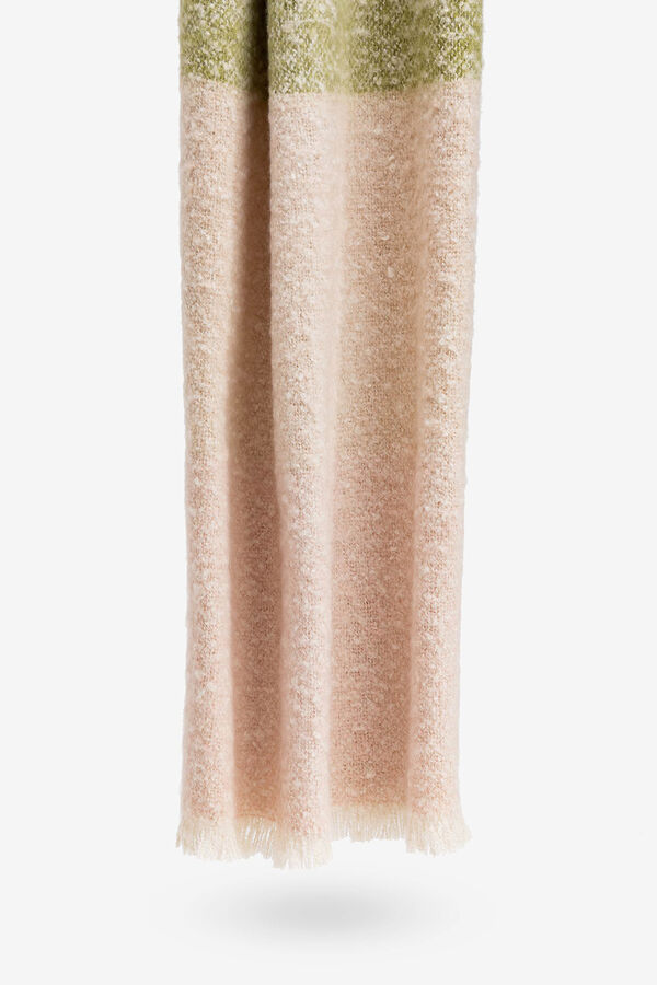 Vilanova Manta de cachecol riscas Tostado