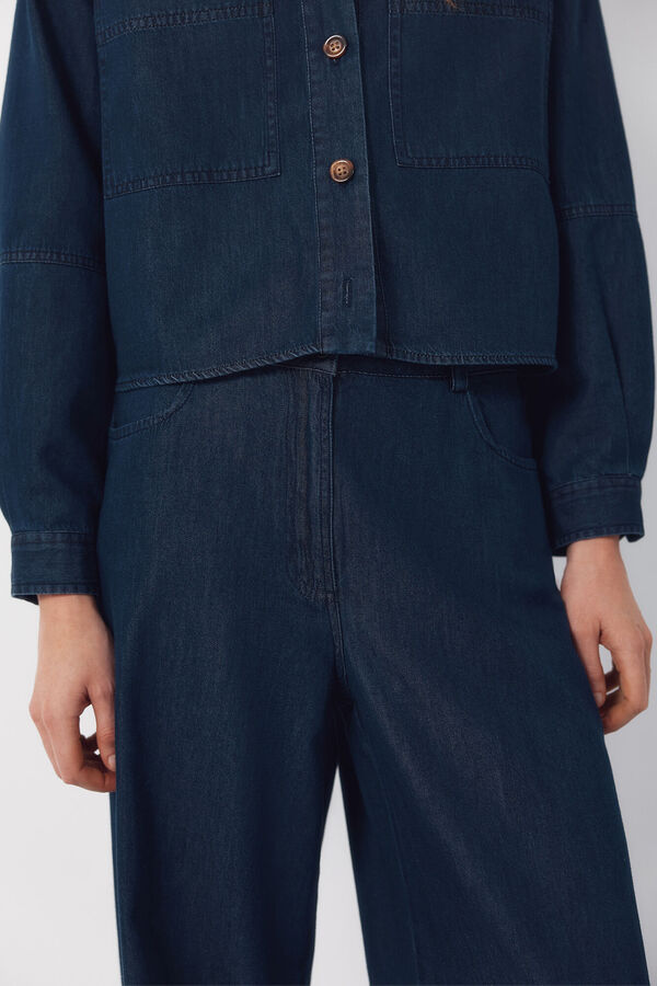 Cortefiel Jean Palazzo Soft Azul