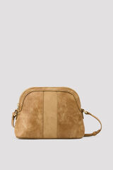 Cortefiel Bimaterial crossbody bag Beige