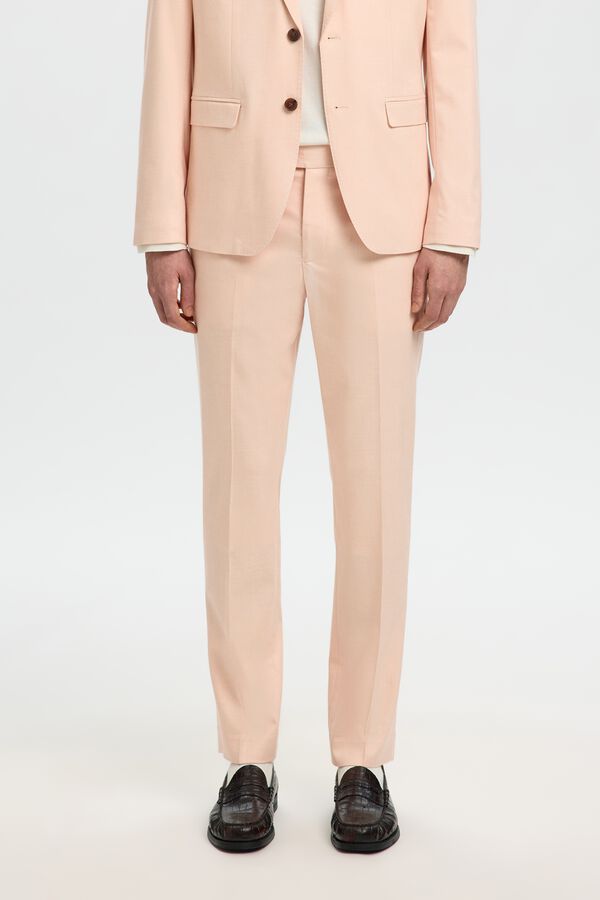 Selected Pantal&oacute;n vestir slim viscosa Rosa