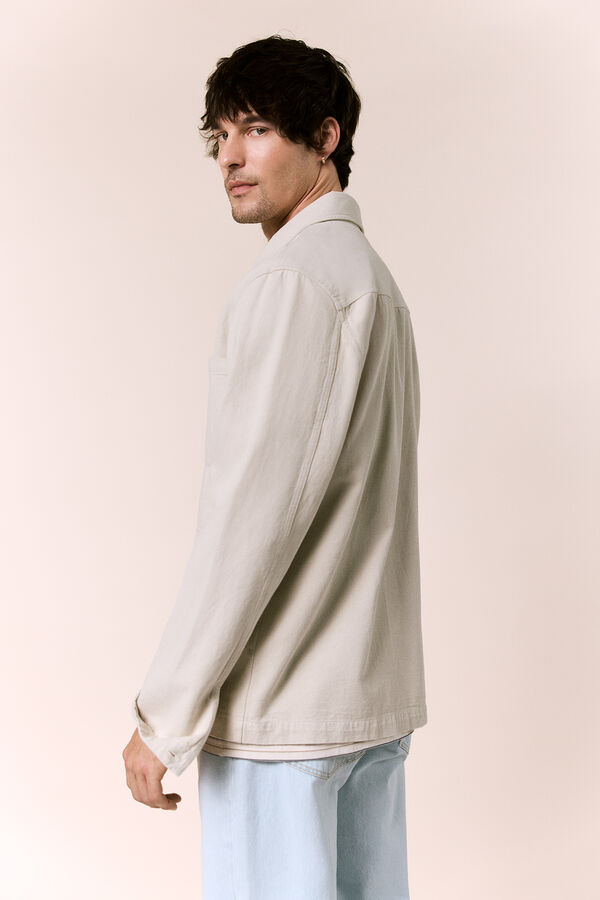 OOTO Cotton linen overshirt Beige