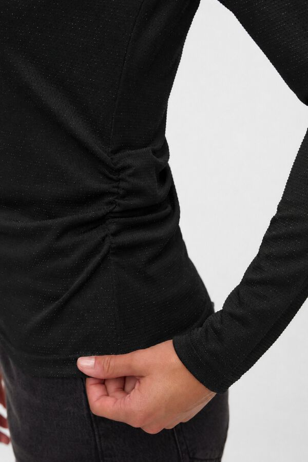 Vero Moda T-shirt de manga comprida com brilho Preto