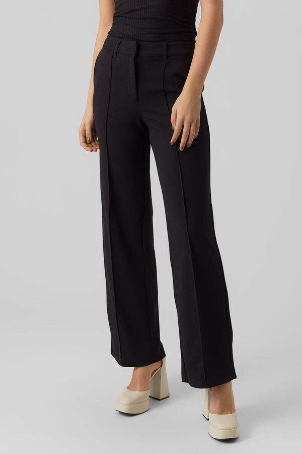 Vero Moda Cal&ccedil;as de perna larga Preto