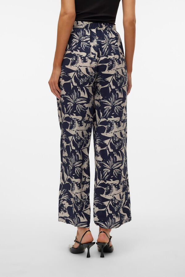 Cortefiel Floaty palazzo trousers  Navy