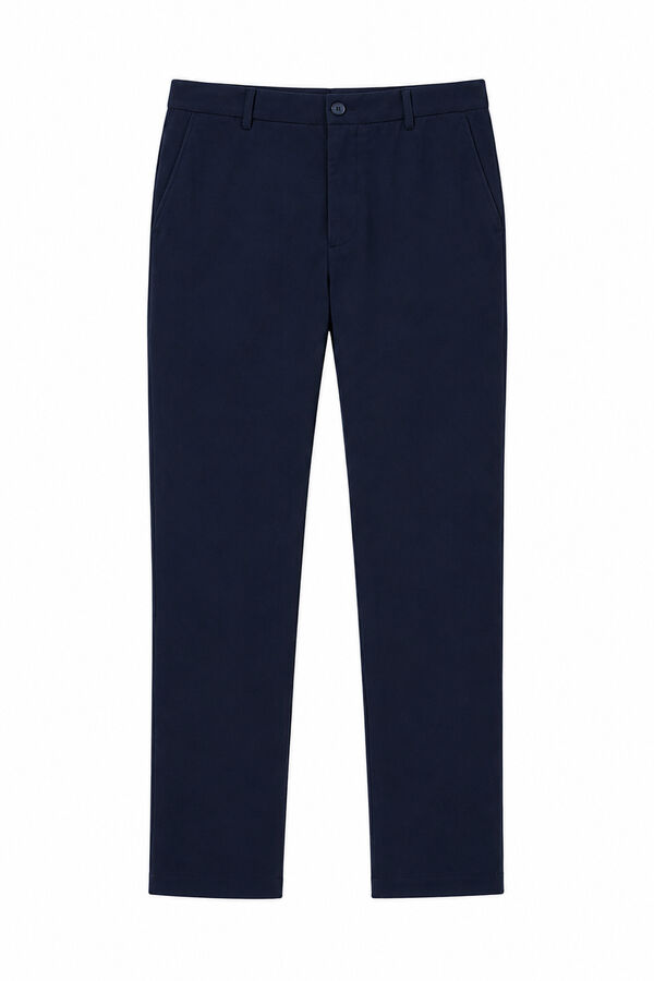 Cortefiel Cal&ccedil;as chino confort com el&aacute;sticos tapered Azul