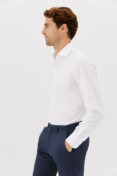 Cortefiel Tailored fit textured dress shirt White