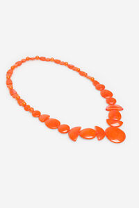 Cortefiel Long stone necklace Orange