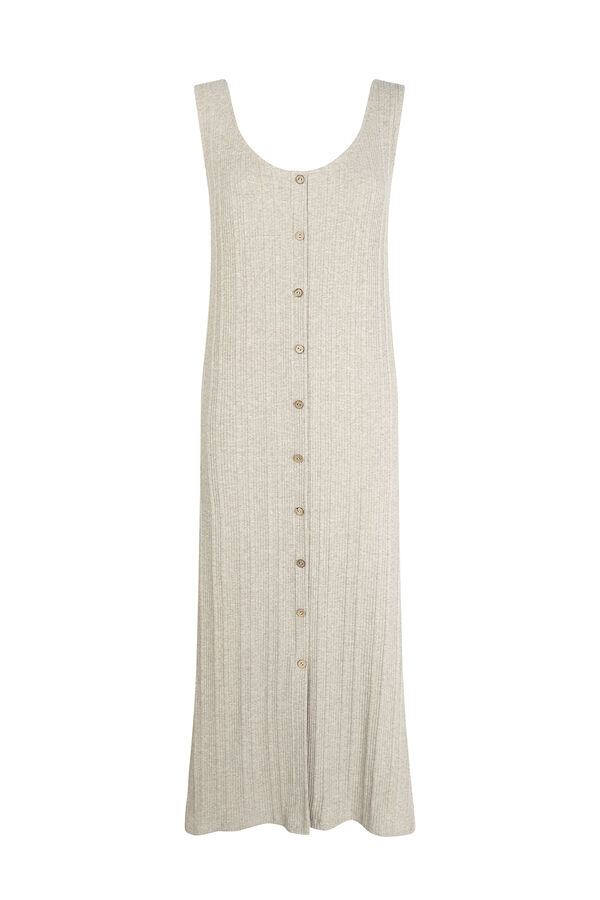 Slowlove Vestido estructura flores Arena