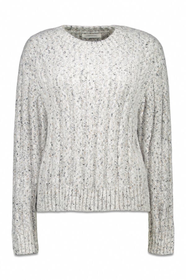 Cortefiel Suéter de malha torcida Cinzento