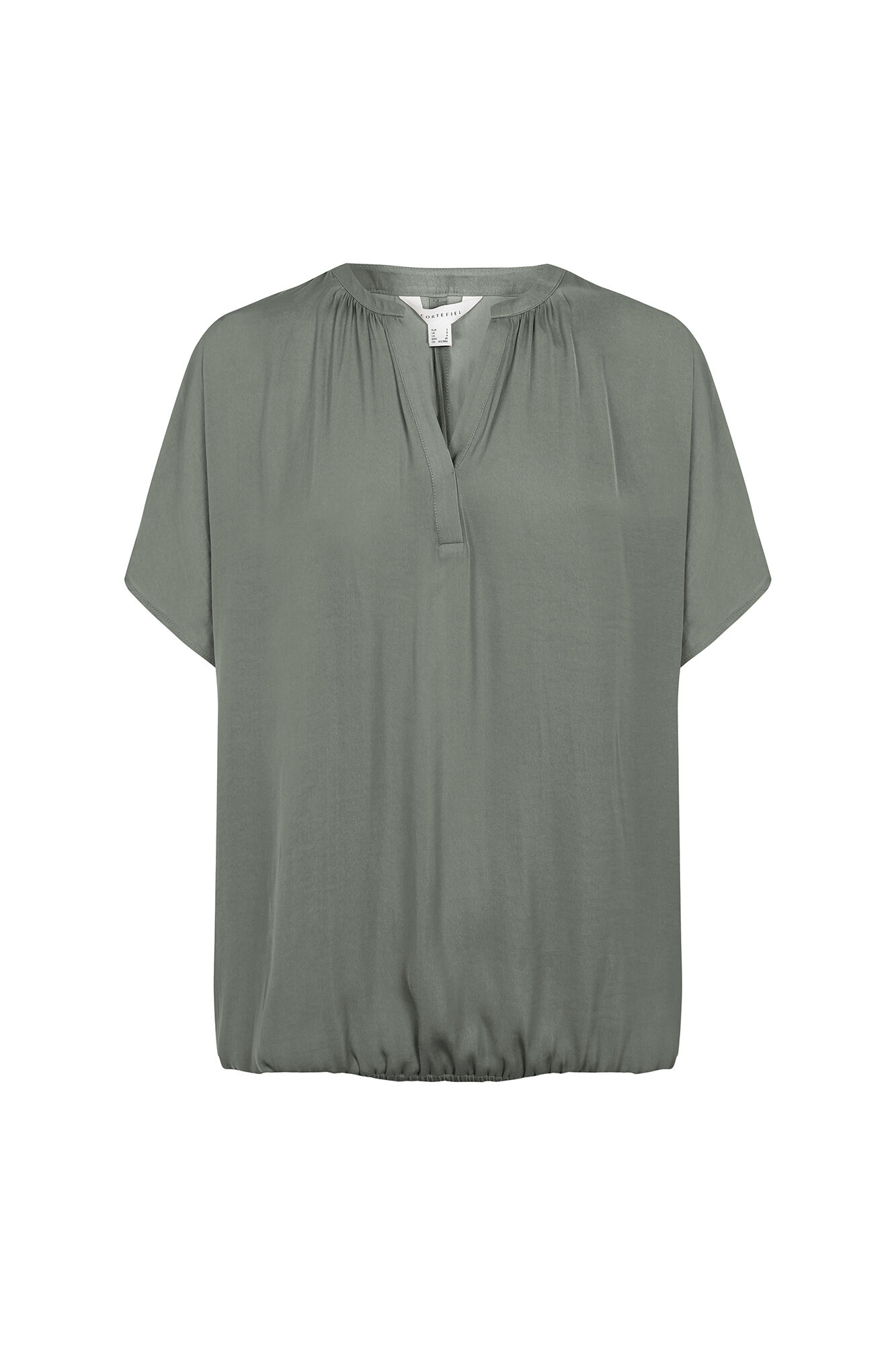 Cortefiel Blusa acetinada de manga curta