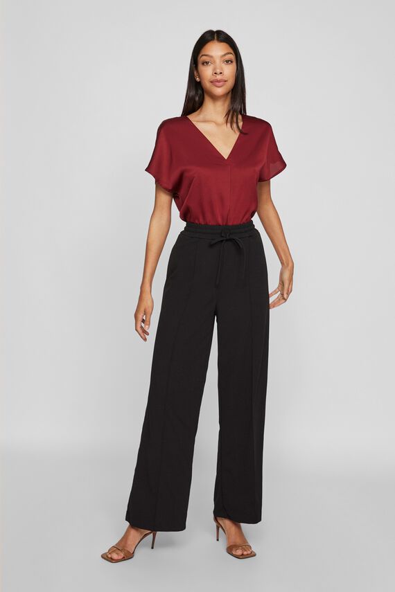Pantalón fluido de pernera ancha