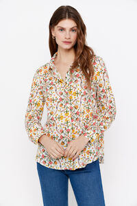 Cortefiel Sustainable cotton shirt Printed yellow