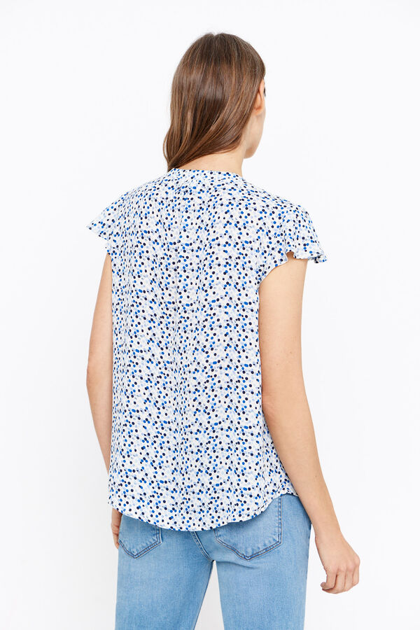 Cortefiel Ruffle sleeve blouse Multicolour
