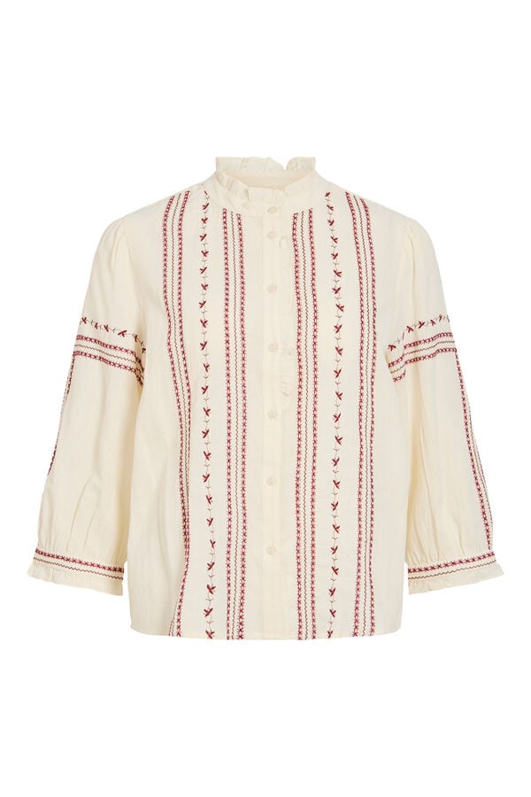 Vila Blusa bordada Tostado
