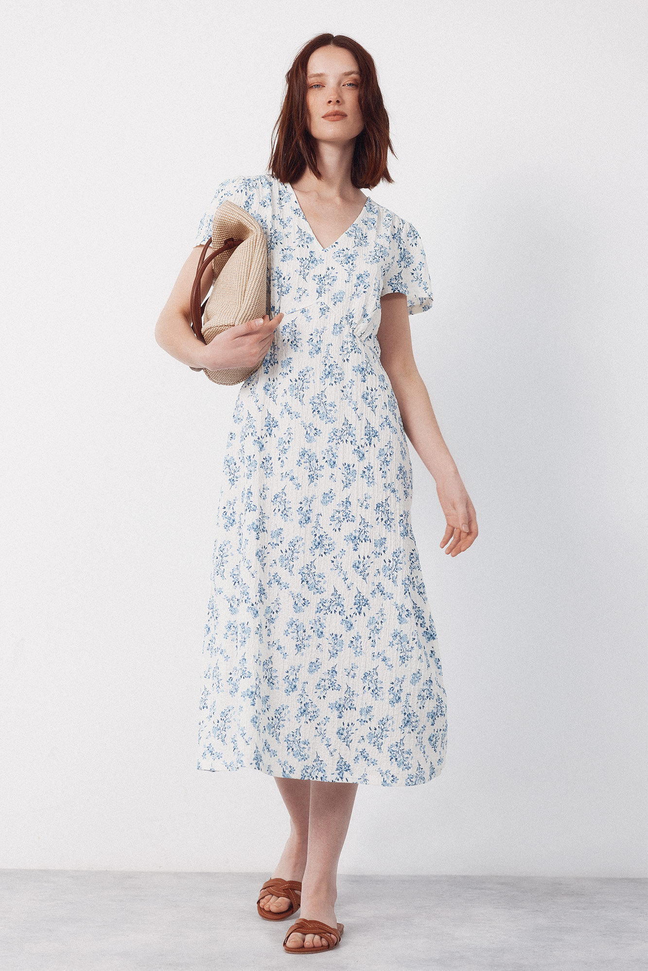 Cortefiel Vestido estructura estampado