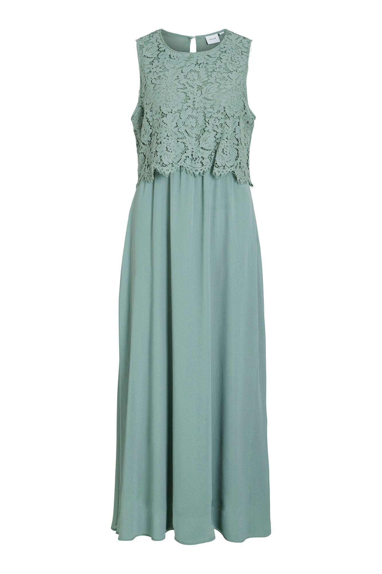 Vila Vestido comprido de festa com renda