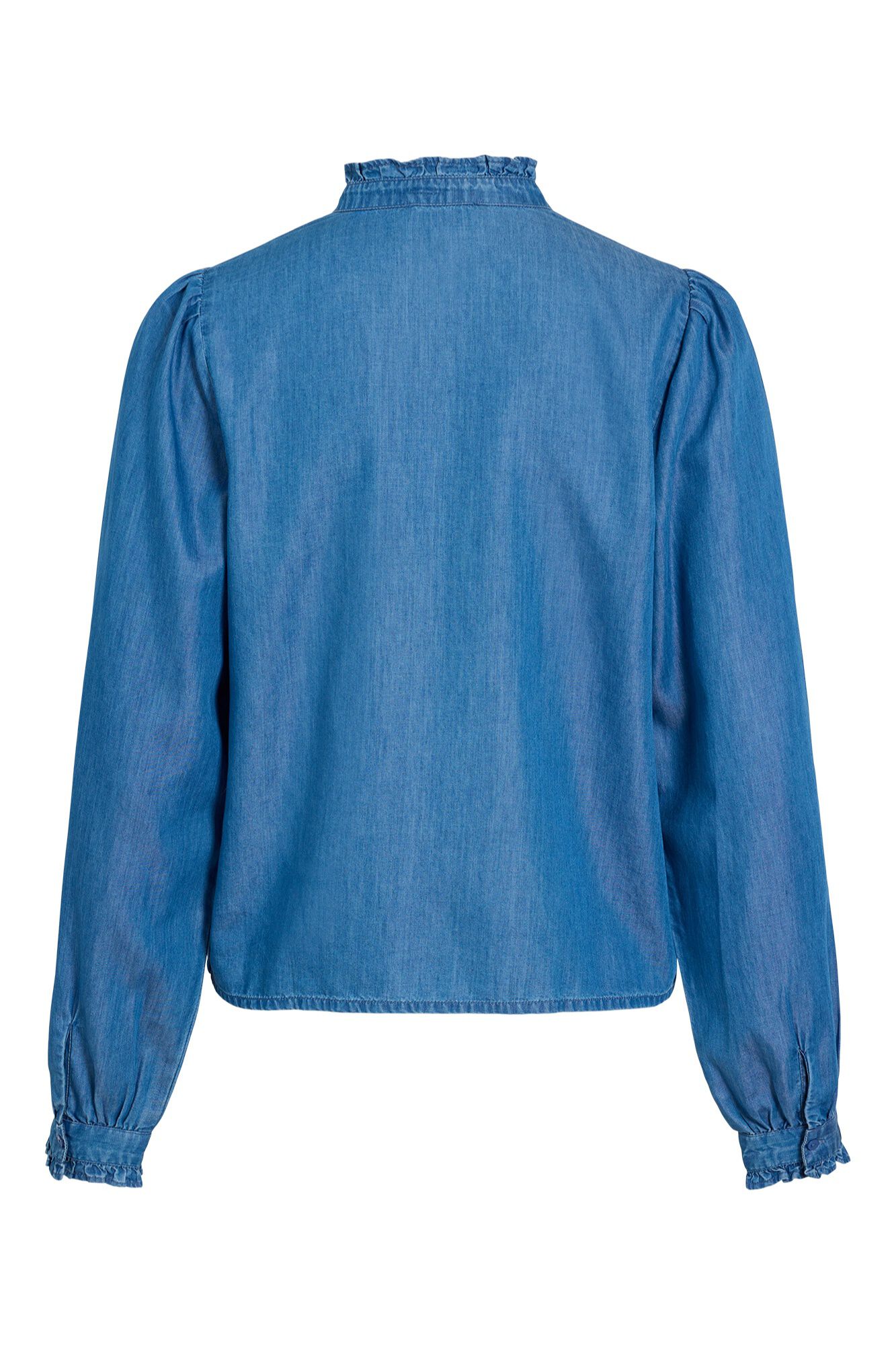 Vila Denim ruffle blouse