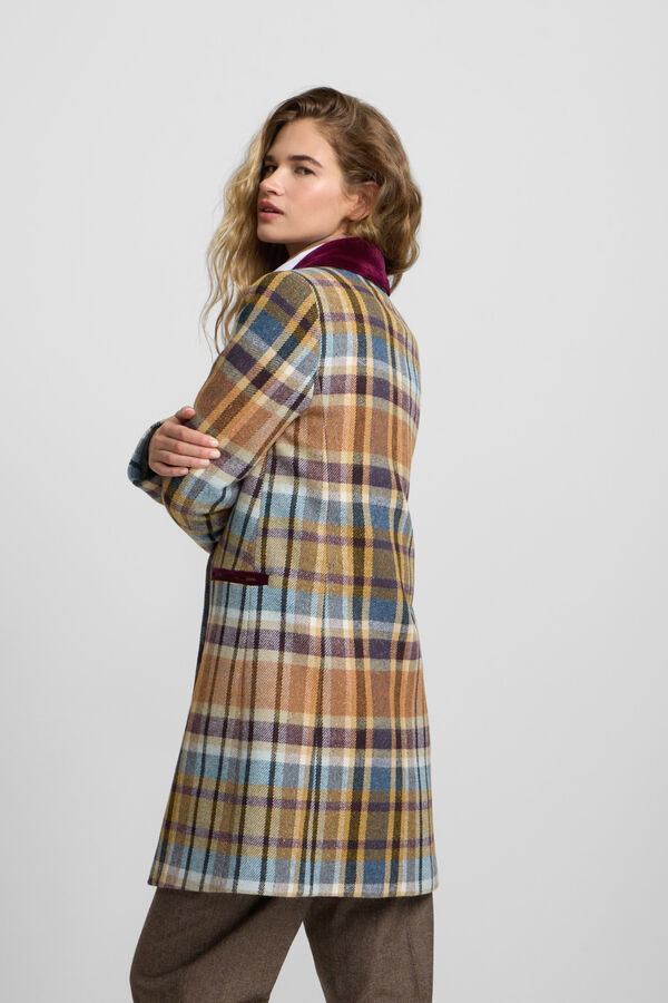 Silbon Casaco sobretudo cruzado Castanho