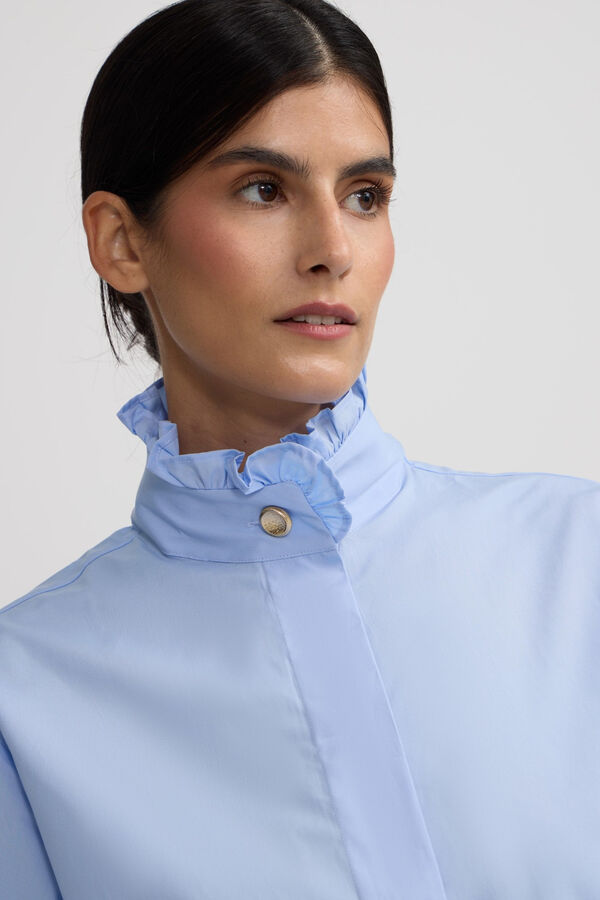 Silbon Camisa com detalhe de punho Azul