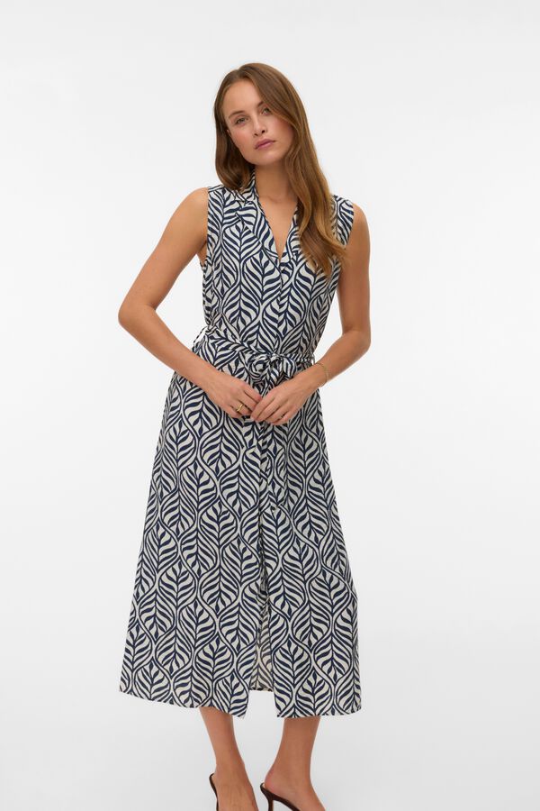 Vero Moda Vestido camiseiro sem mangas Multicolorido