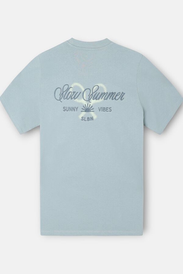 Silbon T-shirt slow summer Azul