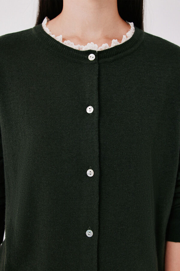 Cortefiel Jacket with neck appliqu&eacute; Kaki