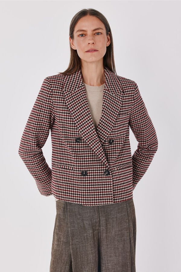 Cortefiel Short blazer Maroon