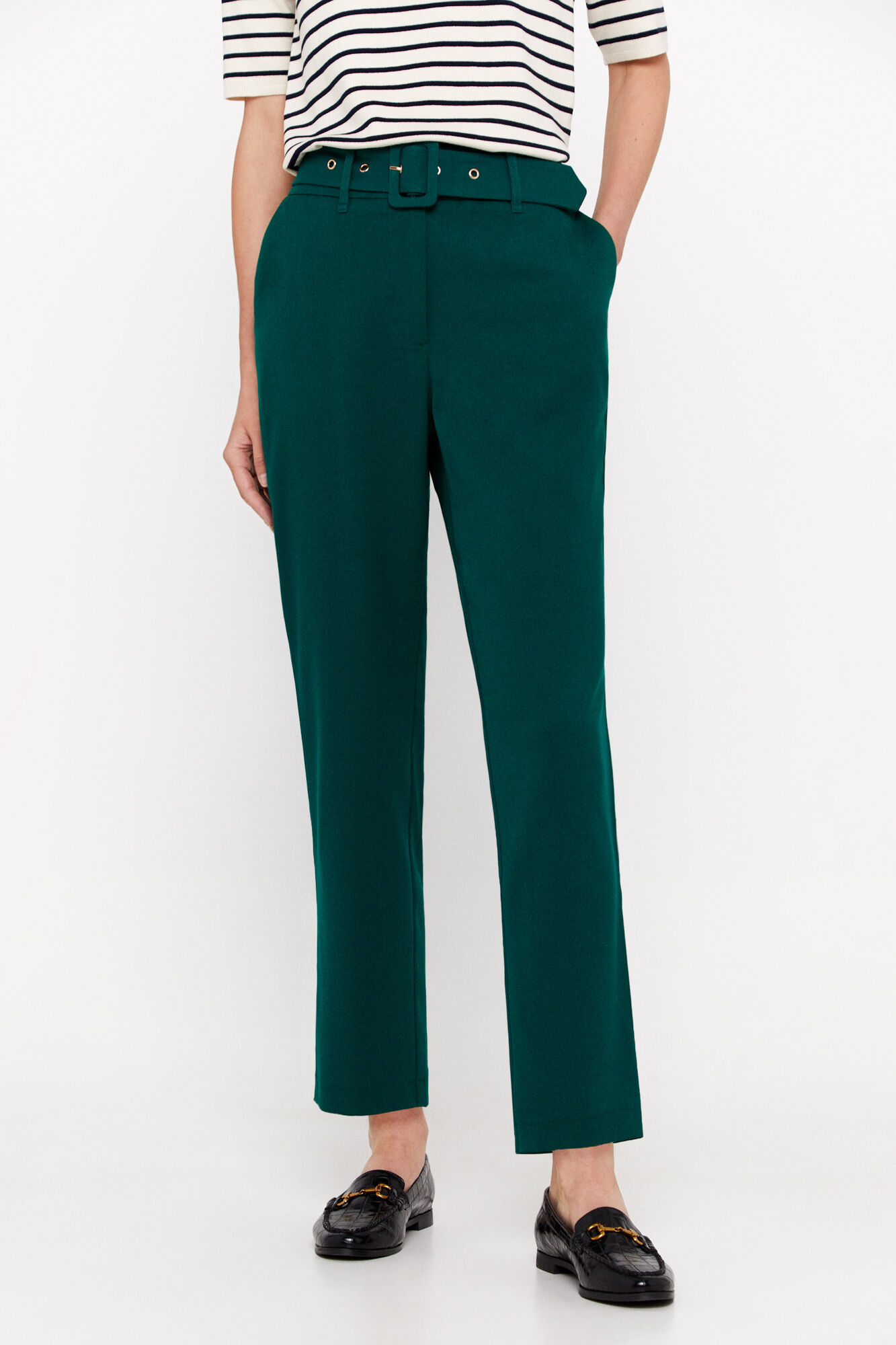 Pantalon de vestir new arrivals con cinturon mujer
