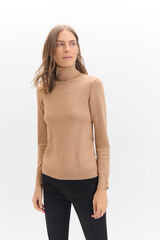 Cortefiel Polo neck jumper Beige