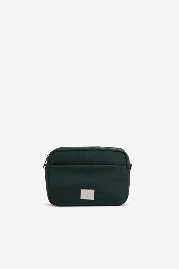 Vilanova Bolso Bandolera de Nailon Estampado Verde