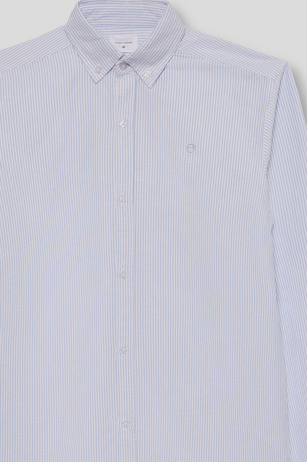 Street Monkey Camisa oxford riscas Azul