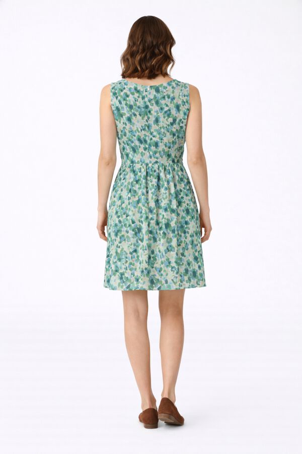 Vila Vestido curto em chiffon Verde