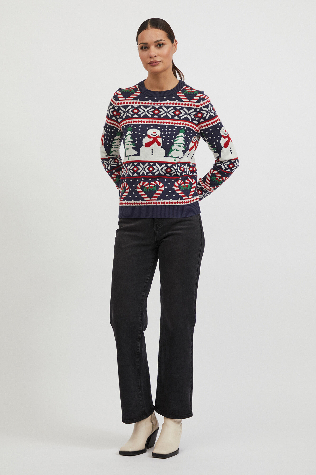 Navy christmas clearance jumper womens