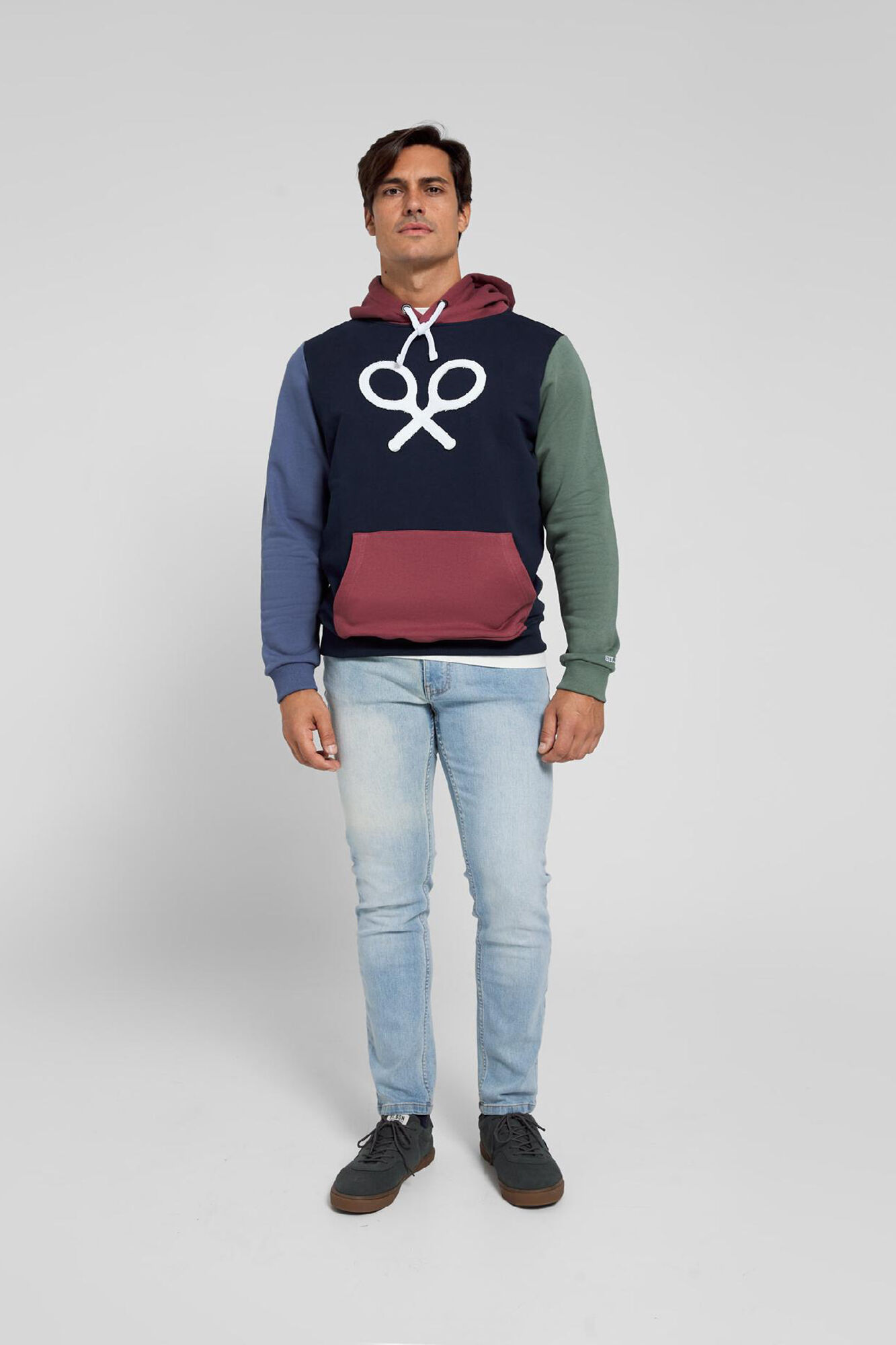 Sudadera outlet burdeos hombre