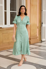 Pol&iacute;n Et Moi Vestido de convidada Paula Verde