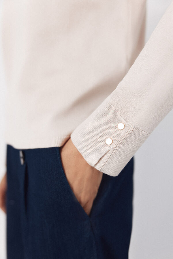 Cortefiel Boat neck jumper Nude