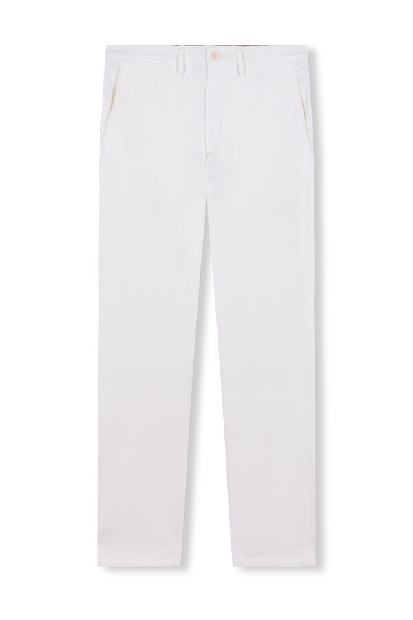 Cortefiel Slim fit chinos with elasticated waistband Ivory