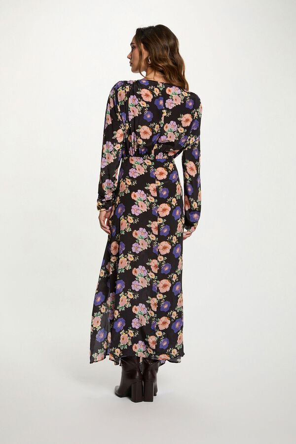 Morgan Vestido longo de cetim Multicolorido