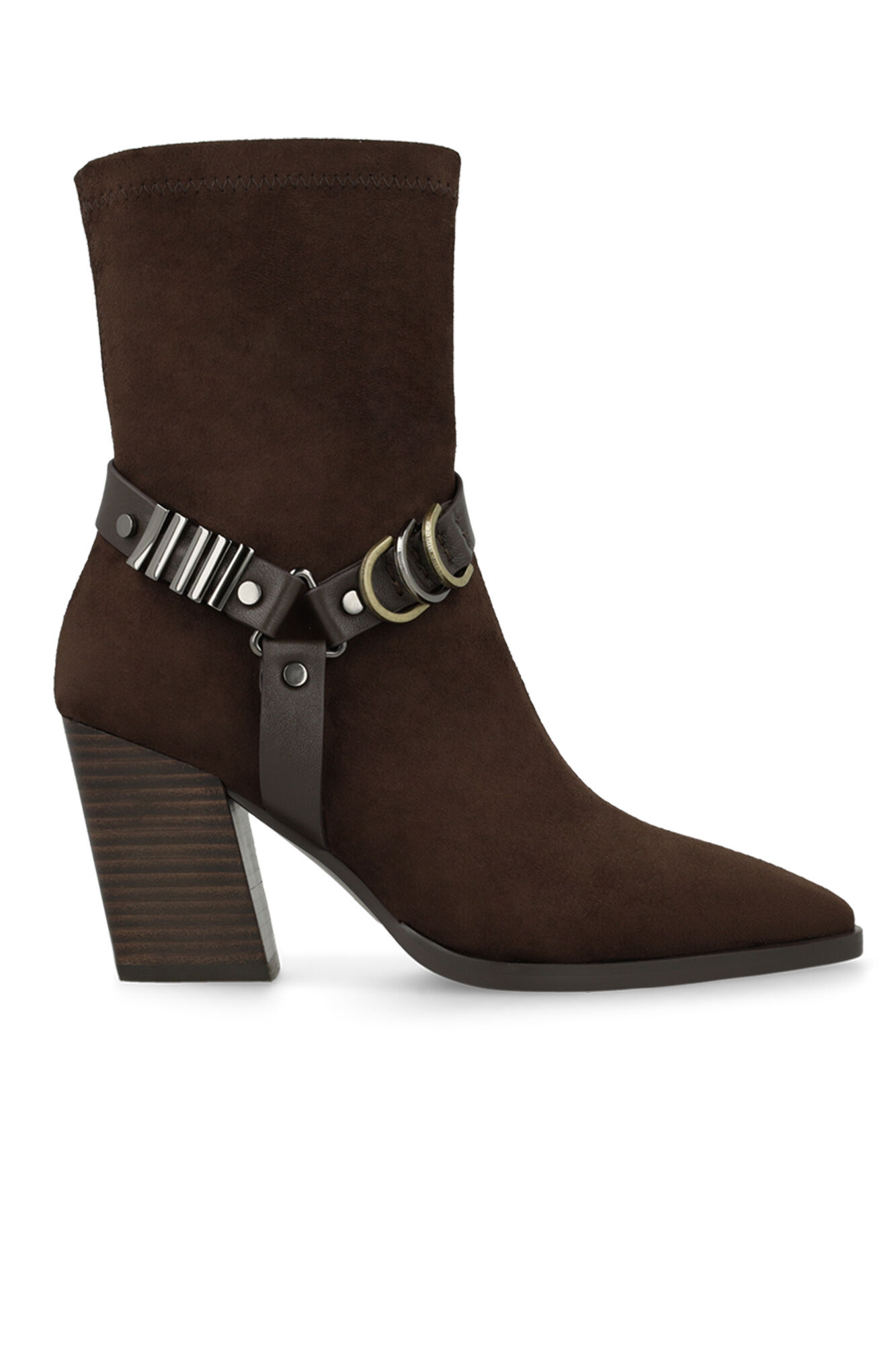 Lodi Metal ring cowboy ankle boots