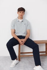 Cortefiel Basic piqu&eacute; polo shirt Blue