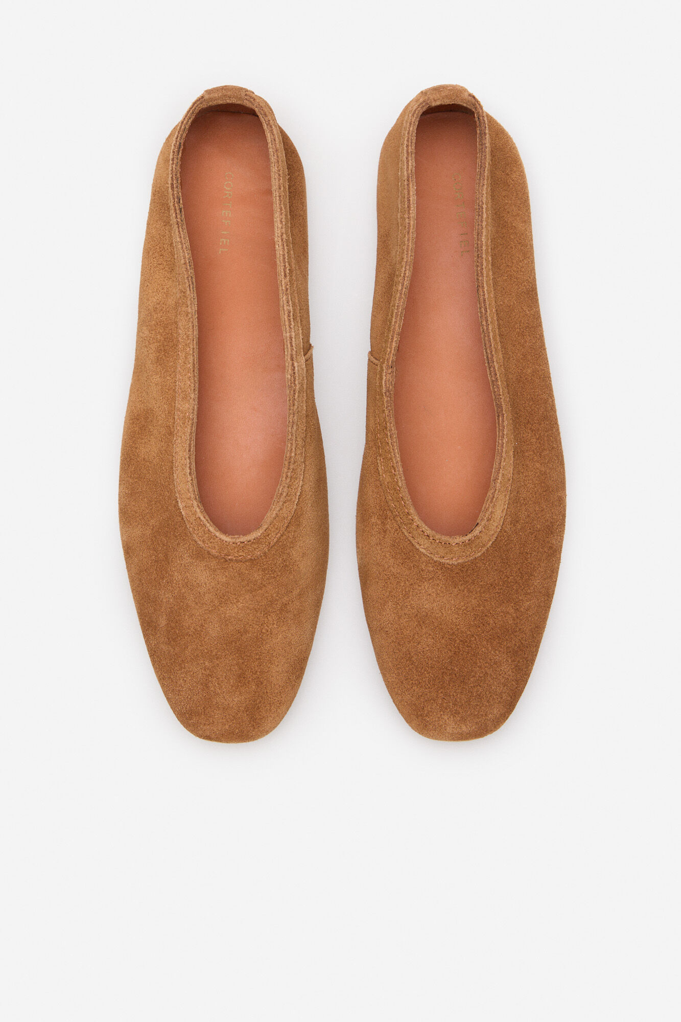 Cortefiel leather ballerina shoe