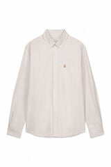 Cortefiel Camisa oxford raya candela Marfil