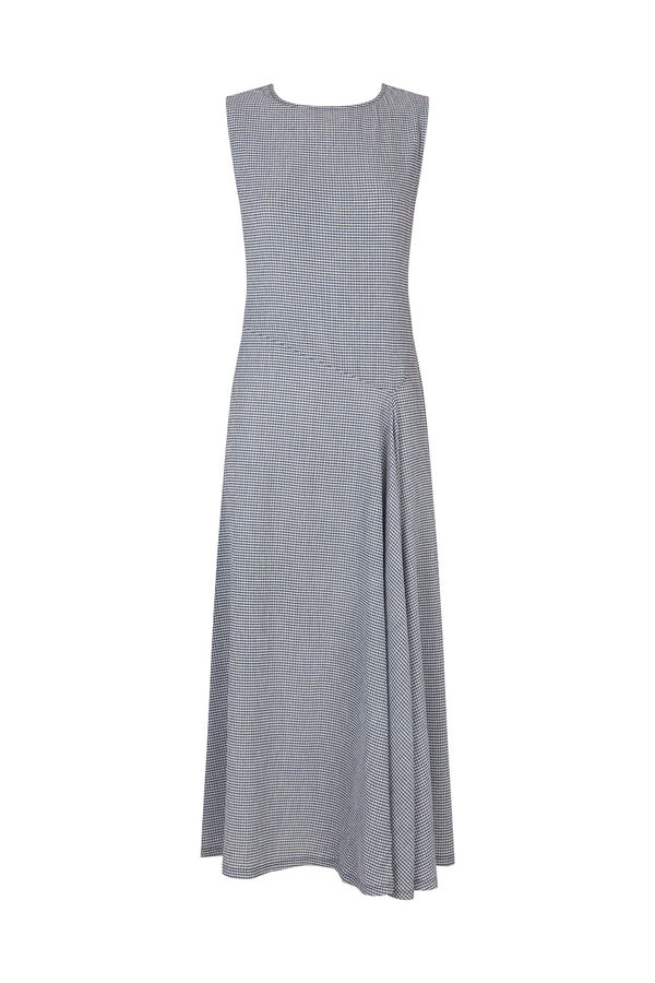 Cortefiel Vestido estructura Vichy Azul