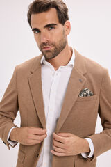 Jack & Jones Blazer de malha slim fit Castanho
